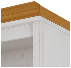 Bibliotecă albă din lemn de pin 74x223x37 cm Anita – Støraa