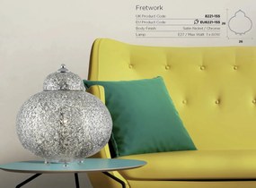Veioza / Lampa de masa design decorativ Fretwork EU8221-1SS SRT