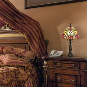 Lampă de masă cu abajur din sticlă vitrată Tiffany MIRELLA 1xE27/40W/230V Rabalux 8089