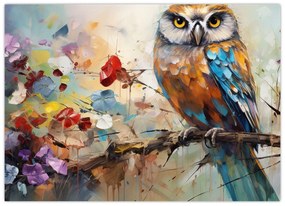 Tablou - Bufniță pictată (70x50 cm)