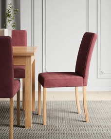 Scaun tapitat, RODOS 81, ADRK Furniture (Culoare: Stejar)