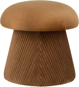 Puf galben ocru cu tapițerie din catifea Hampton – House Nordic