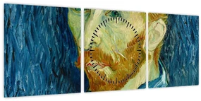 Tablou - Vincent van Gogh, Self-Portrait, reproducere (cu ceas) (90x30 cm)