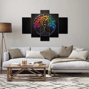 Tablou – Arbore plin de inimi colorate (150x105 cm)