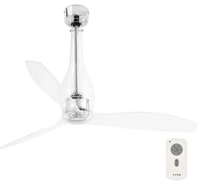 Ventilator de tavan FARO 33381 ETERFAN transparent d. 128 cm + telecomandă