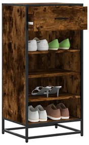 vidaXL Suport pantofi Stejar afumat 48x38x97,5 cm Lemn prelucrat