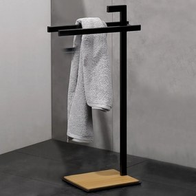 Suport pentru prosoape Kela Oak, negru