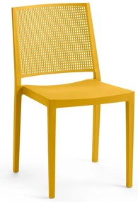 Scaun de grădină galben din plastic Grid – Rojaplast