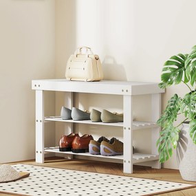 HOMCOM Pantofar tip Băncuță pentru Hol cu 3 Niveluri, 70x28x45 cm, Lemn natural | Aosom Romania