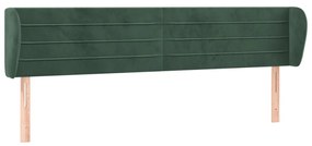 3117341 vidaXL Tăblie de pat cu aripioare verde închis 163x23x78/88 cm catifea