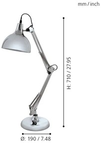 Eglo 94702 - Lampa de masa BORGILLIO 1xE27/40W/230V