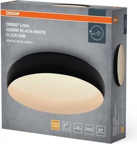 Osram - Plafonieră LED dimabilă ORBIS LIVIA LED/36W/230V Ø 52 cm negru/alb