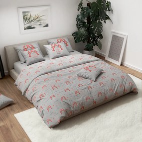 Lenjerie de pat din bumbac FRIENDS MY LOBSTER gri Dimensiune lenjerie de pat: 60 x 70 cm | 140 x 200 cm