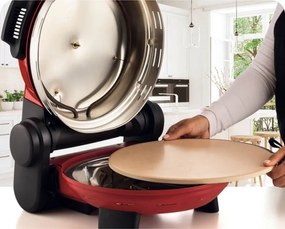 Cuptor electric pentru pizza Ariete „Pizzeria Gourmet” 0934/00, 1500 W, 32 cm, Pana la 400°C, 5 trepte, Rosu