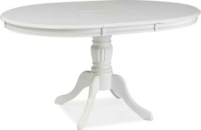 Masa vintage alba OLIVIA, 106/141X106X76 cm