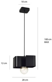 Suspensie Koma 1 Black 630/1 Emibig Lighting, Modern, E27, Polonia