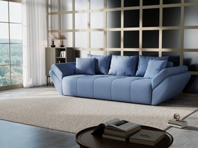 Canapea extensibilă dumonde cu ladă de depozitare si sezut confortabil din spuma high-density, Berlin Enjoy Blue 250x100 cm