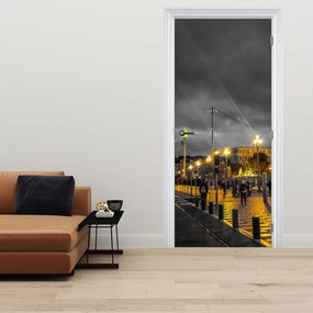 Fototapet pentru ușă - Roata Ferris în amurg (95x205cm)