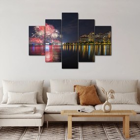 Tablou cu artificii in Singapur (150x105 cm)
