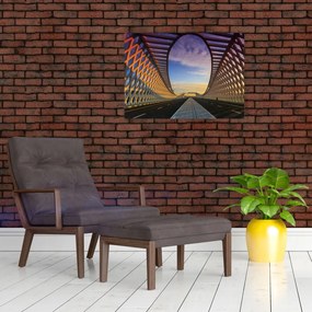 Tablou - Pod cu arhitectură modernă (70x50 cm)