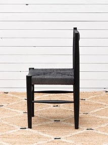 Scaun dining, negru ,din iuta, Gitana