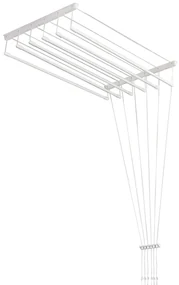 JAKS Uscător de rufe de tavan 6 tije alb Lungime: 110 cm
