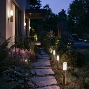BRILAGI - Lampă de exterior cu priză ELIA 1xE27/20W/230V IP44 50 cm crom