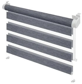 Jaluzea gri antracit zi/noapte 57x150 cm Zebra Silvalin – Gardinia