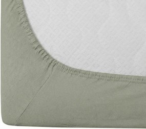 Cearsaf Jersey EXCLUSIVE verde-gri 90 x 200 cm