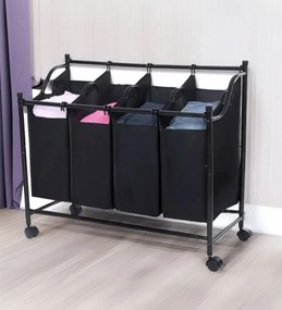 Coș de rufe cu 4 compartimente