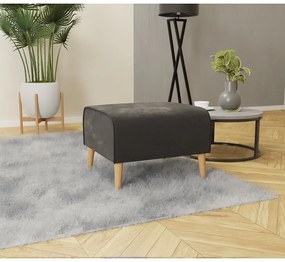 Taburet gri închis cu tapițerie din catifea Carole – Ropez