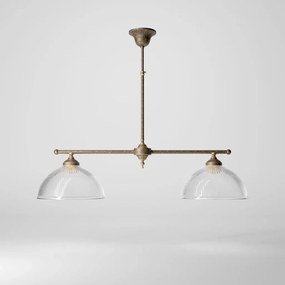 Candelabru stil neoclasic din alama si abajur ceramic Elide