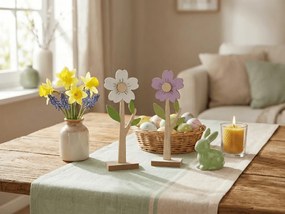 Floare de lemn FLORIA pe suport, 18 cm - mai multe culori Culoare: Violet