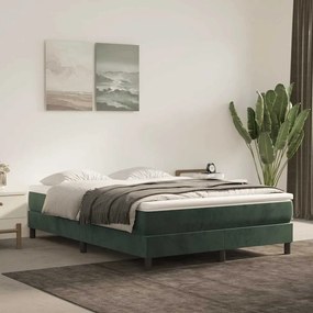 vidaXL Saltea de pat cu arcuri, verde închis, 120x210x20 cm, catifea