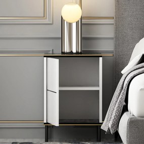 Măsuță de noptieră Imaj White Marble