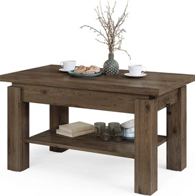 Mazzoni BRAWO Nuc Elegant - MĂSUȚĂ DE CAFEA CU BLAT EXTENSIBIL ȘI RIDICABIL MASĂ CU RAFT