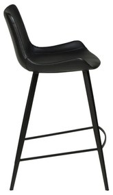 Scaun de bar din imitație de piele DAN-FORM Denmark Hype, negru