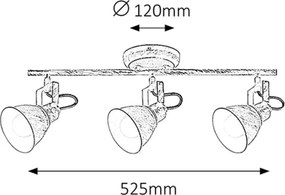 Rabalux 5964 - Lampă spot VIVIENNE 3xE14/40W