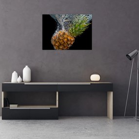 Tablou pe sticlă cu anans în apă (70x50 cm)