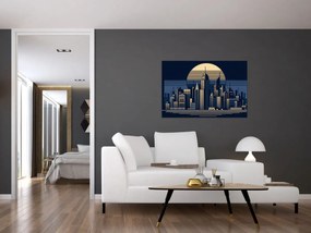 Tablou – Oraș geometric (90x60 cm)