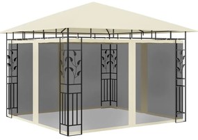 vidaXL Pavilion cu plasă anti-țânțari, crem, 3x3x2,73 m, 180 g/m²