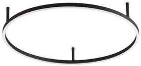 Ideal Lux - Plafonieră LED ORACLE SLIM, 37W/230V, 3000K, Ø 70 cm, neagră