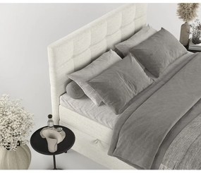 Pat boxspring crem cu spațiu de depozitare 140x200 cm Urbaneo – Maison de Rêve