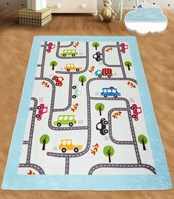 Covor pentru copii Baby Cars Multicolor 100x160 cm