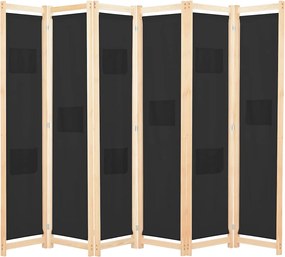 vidaXL Paravan de cameră cu 6 panouri, 240x170 x4 cm, material textil