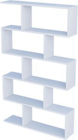 Biblioteca NILUFER, alb, PAL melaminat, 90x20x150 cm