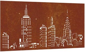 vidaXL Decor perete de grădină 105x55 cm design orizont oțel Corten