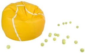 Fotoliu puf Tenis XXL (Galben + Alb). 1054540