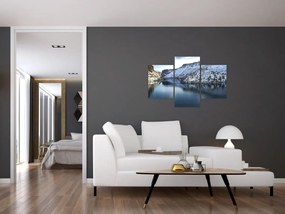 Tablou - peisaj de iarnă cu lac (90x60 cm)