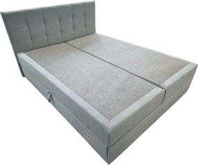 Pat boxspring tapitat DIRELIS TRINITY 180x200 cm gri Saltea: Saltea cu arcuri Bonell